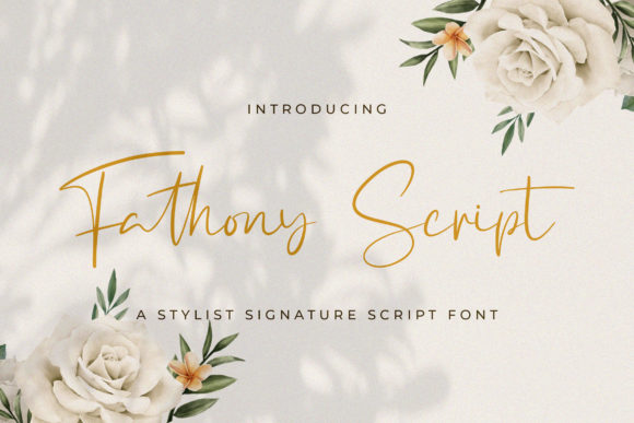 Fathony: A Classy Script Font for Elegant Design