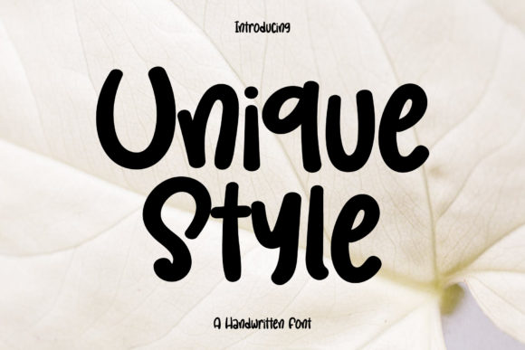 Unique Style Font for Business