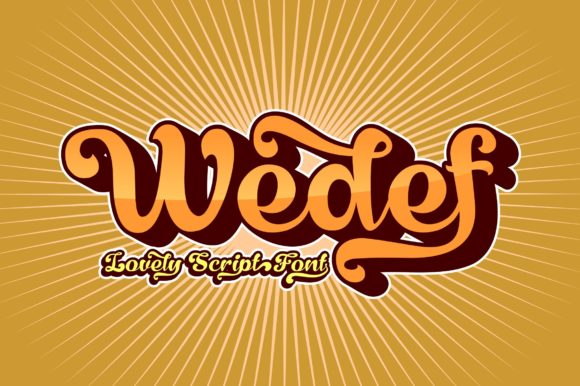 Wedef Font: Bold Handwritten Style